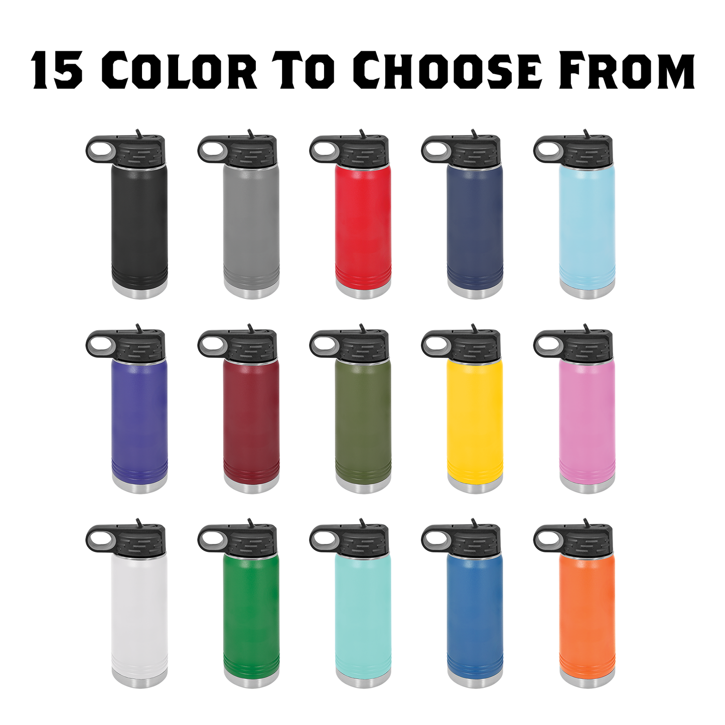 32oz Laser Engraved Water Bottle