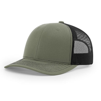 Richardson 112 Snapback Trucker Cap With Custom Leather Patch