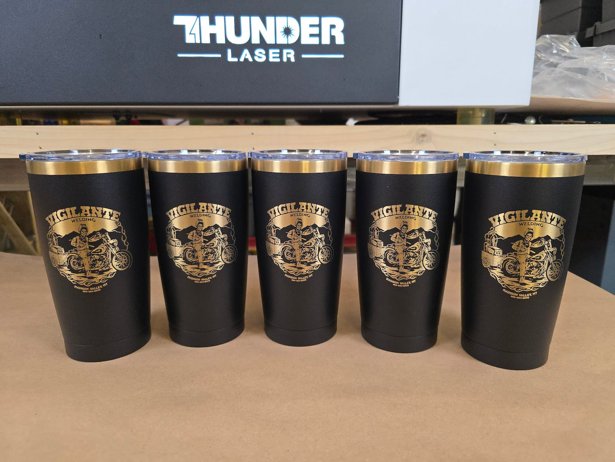 Laser engraved tumblers in Idaho Falls