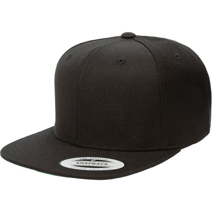 Yupoong 6089M Custom Leather Patch Premium Snapback Hat