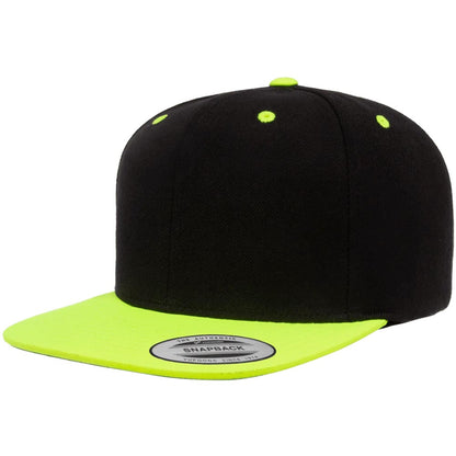 Yupoong 6089M Custom Leather Patch Premium Snapback Hat