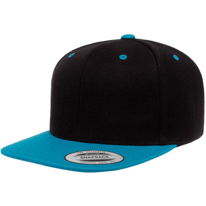 Yupoong 6089M Custom Leather Patch Premium Snapback Hat