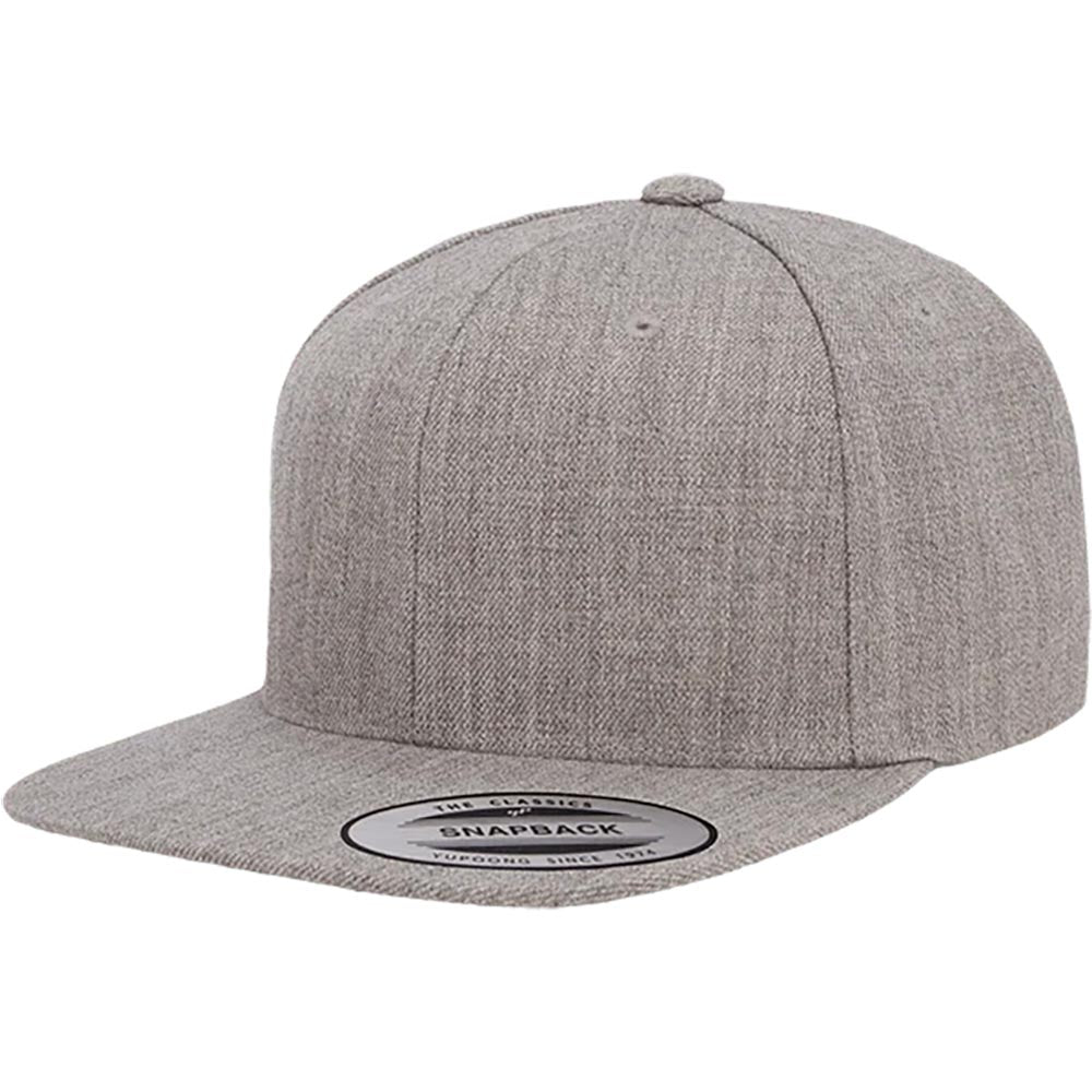 Yupoong 6089M Custom Leather Patch Premium Snapback Hat