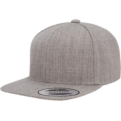 Yupoong 6089M Custom Leather Patch Premium Snapback Hat