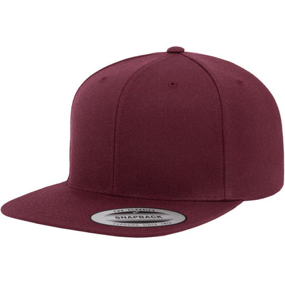 Yupoong 6089M Custom Leather Patch Premium Snapback Hat