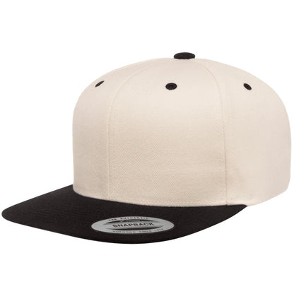 Yupoong 6089M Custom Leather Patch Premium Snapback Hat