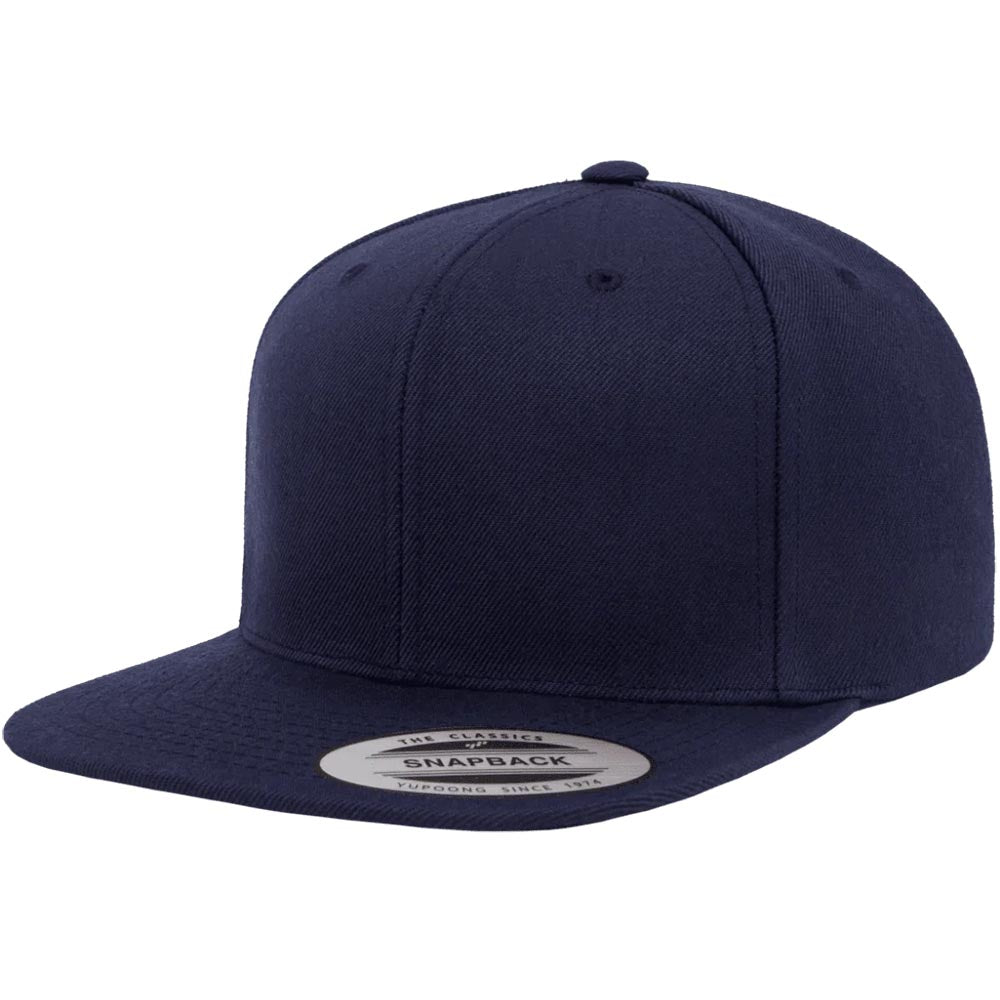 Yupoong 6089M Custom Leather Patch Premium Snapback Hat