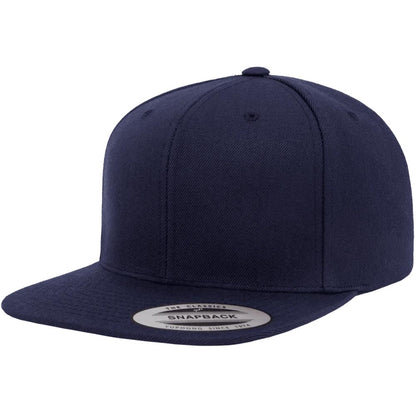 Yupoong 6089M Custom Leather Patch Premium Snapback Hat