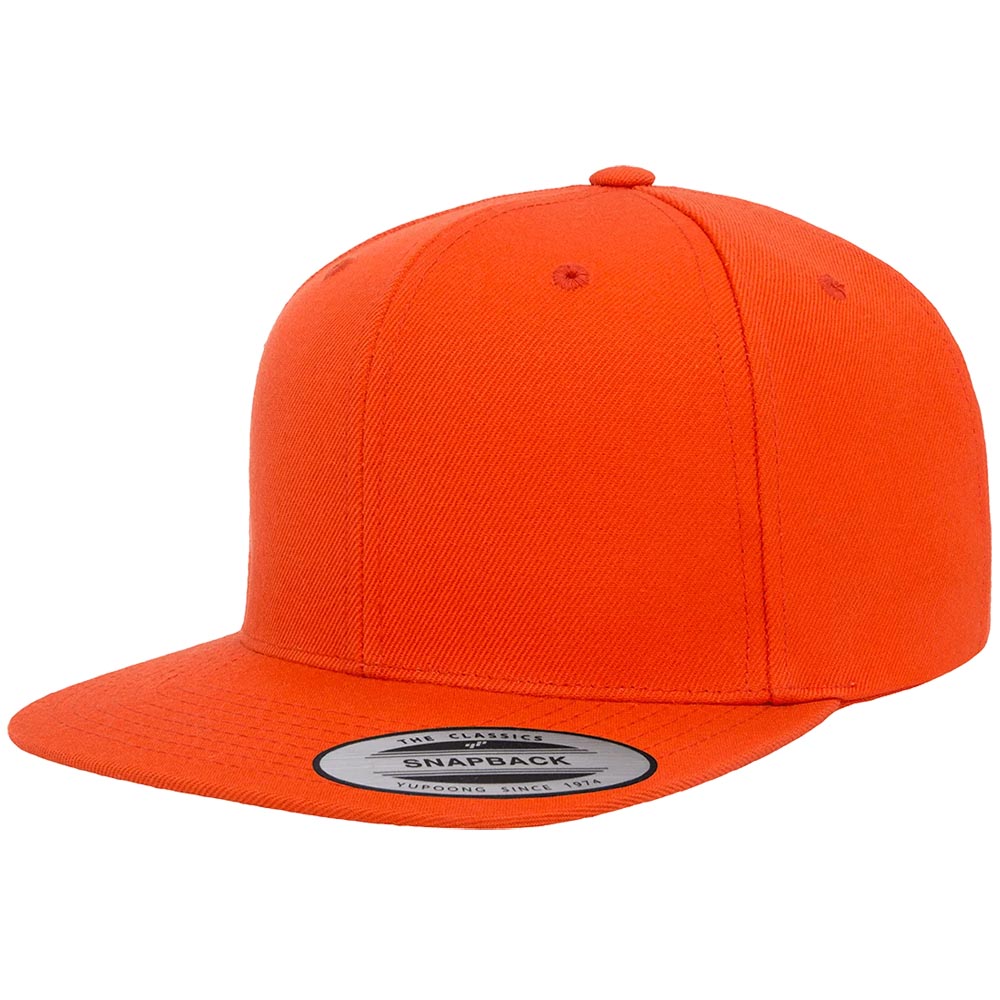 Yupoong 6089M Custom Leather Patch Premium Snapback Hat