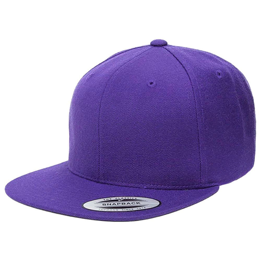 Yupoong 6089M Custom Leather Patch Premium Snapback Hat