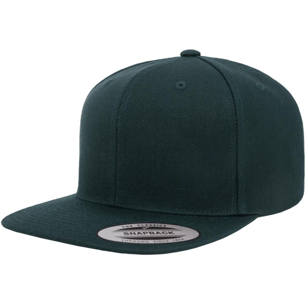 Yupoong 6089M Custom Leather Patch Premium Snapback Hat