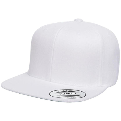 Yupoong 6089M Custom Leather Patch Premium Snapback Hat