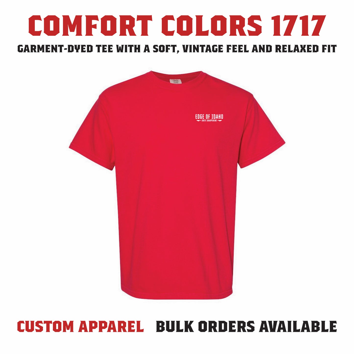 Gildan 1717 Comfort Colors t-shirt with soft garment-dyed fabric and relaxed fit