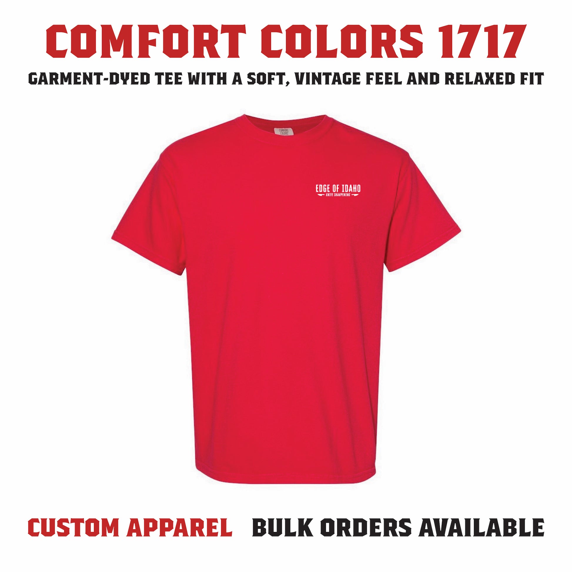 Gildan 1717 Comfort Colors t-shirt with soft garment-dyed fabric and relaxed fit