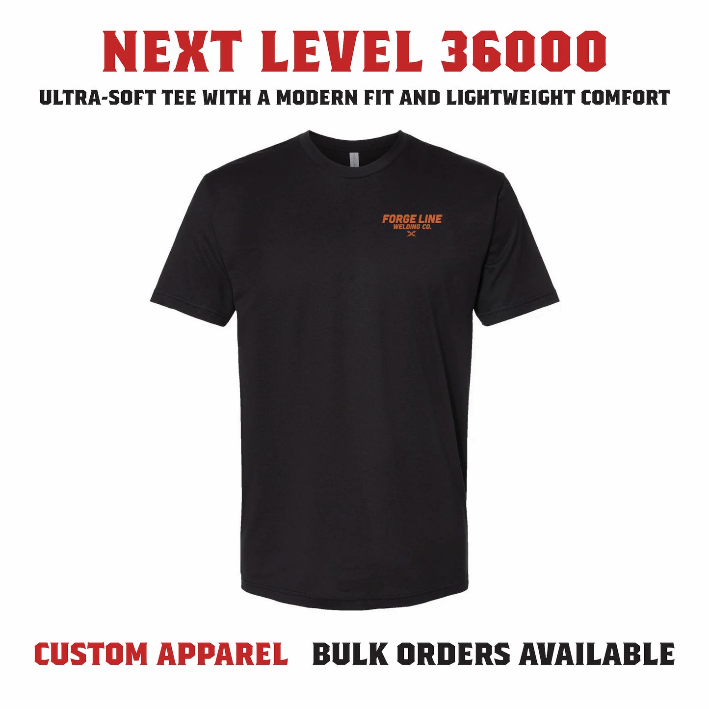 Next Level 3600 premium fitted t-shirt with soft lightweight fabric and modern fit