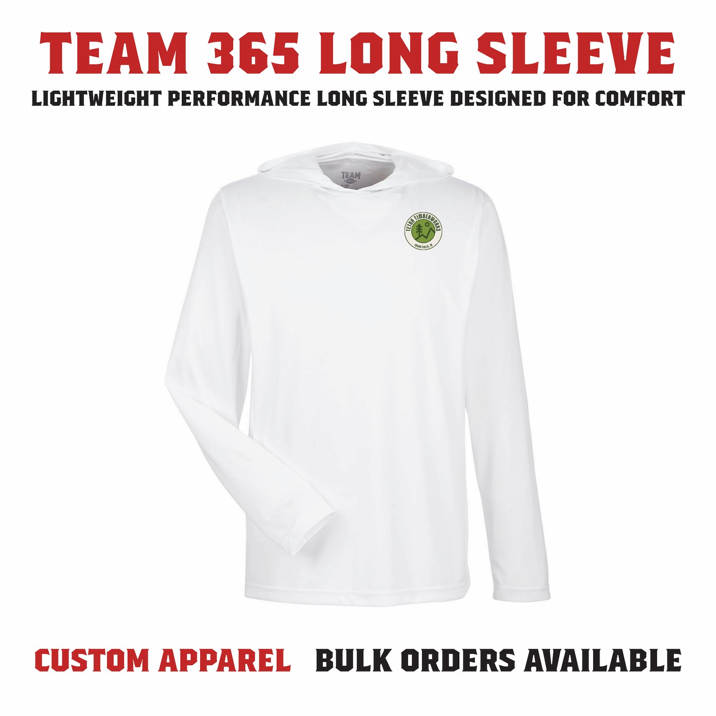 Team 365 performance long sleeve t-shirt with moisture-wicking athletic fabric