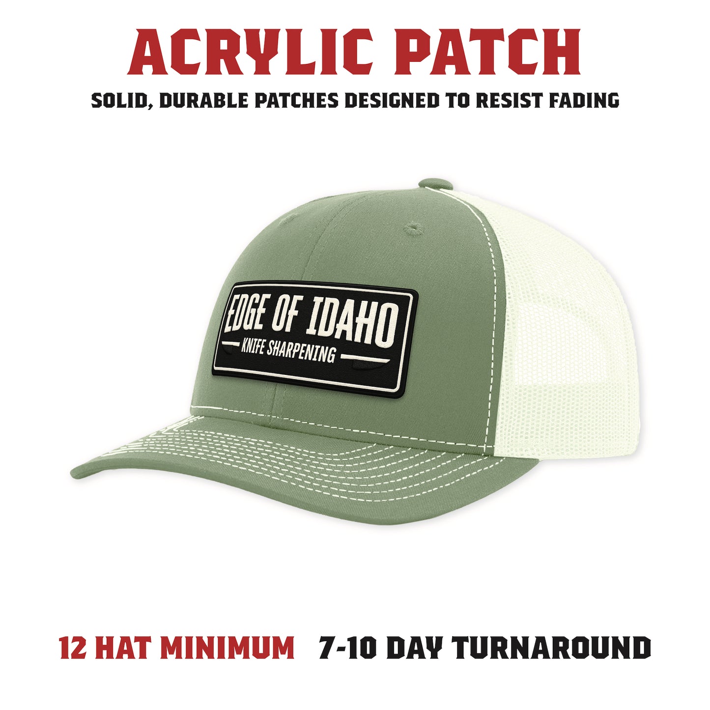 Richardson 112 Snapback Trucker Cap With Custom Acrylic Patch