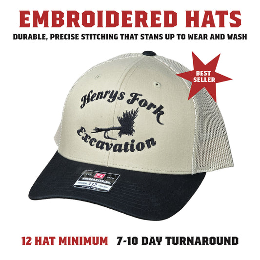 Richardson 112 Embroidered Hats – 12 Pack (7-Day Turnaround)
