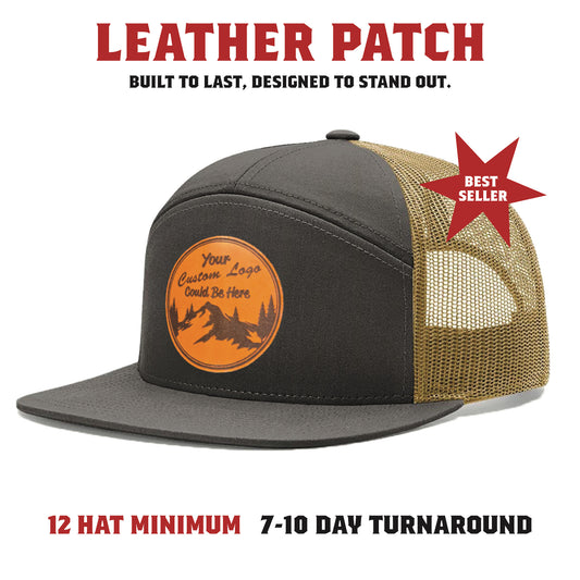 Richardson 112 Leather Patch Hats – 12 Pack (7-Day Turnaround)