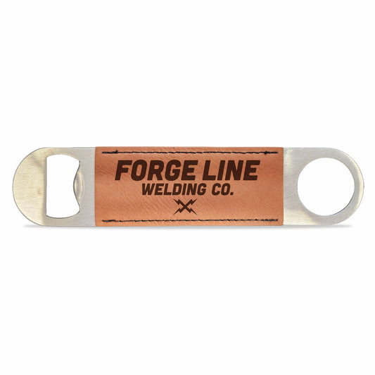 Laser Engraved Leatherette Bottle Opener - 12 Pack