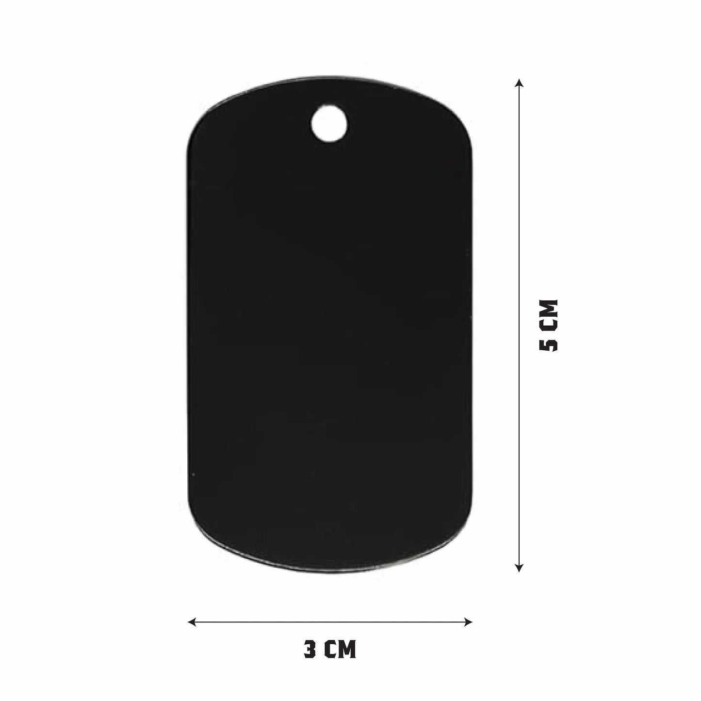 Dog tag size guide chart comparing different tag dimensions and styles to help choose the correct size for custom engraved pet tags or branding use