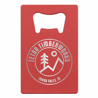 Laser Engraved Wallet Size Bottle Opener - 12 Pack