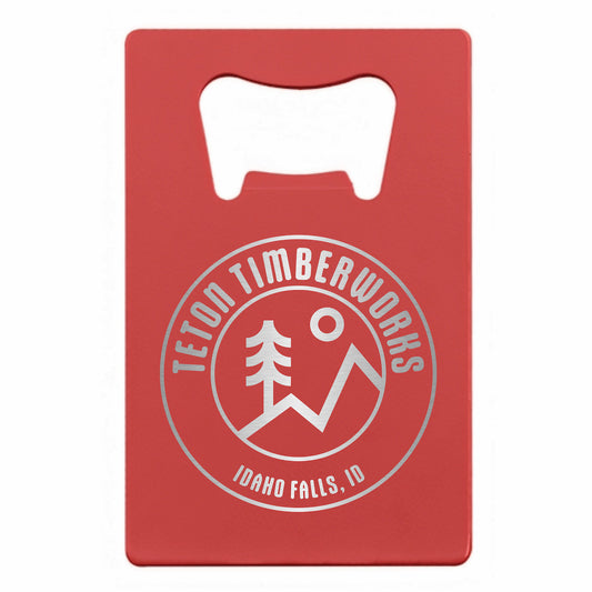 Laser Engraved Wallet Size Bottle Opener - 12 Pack