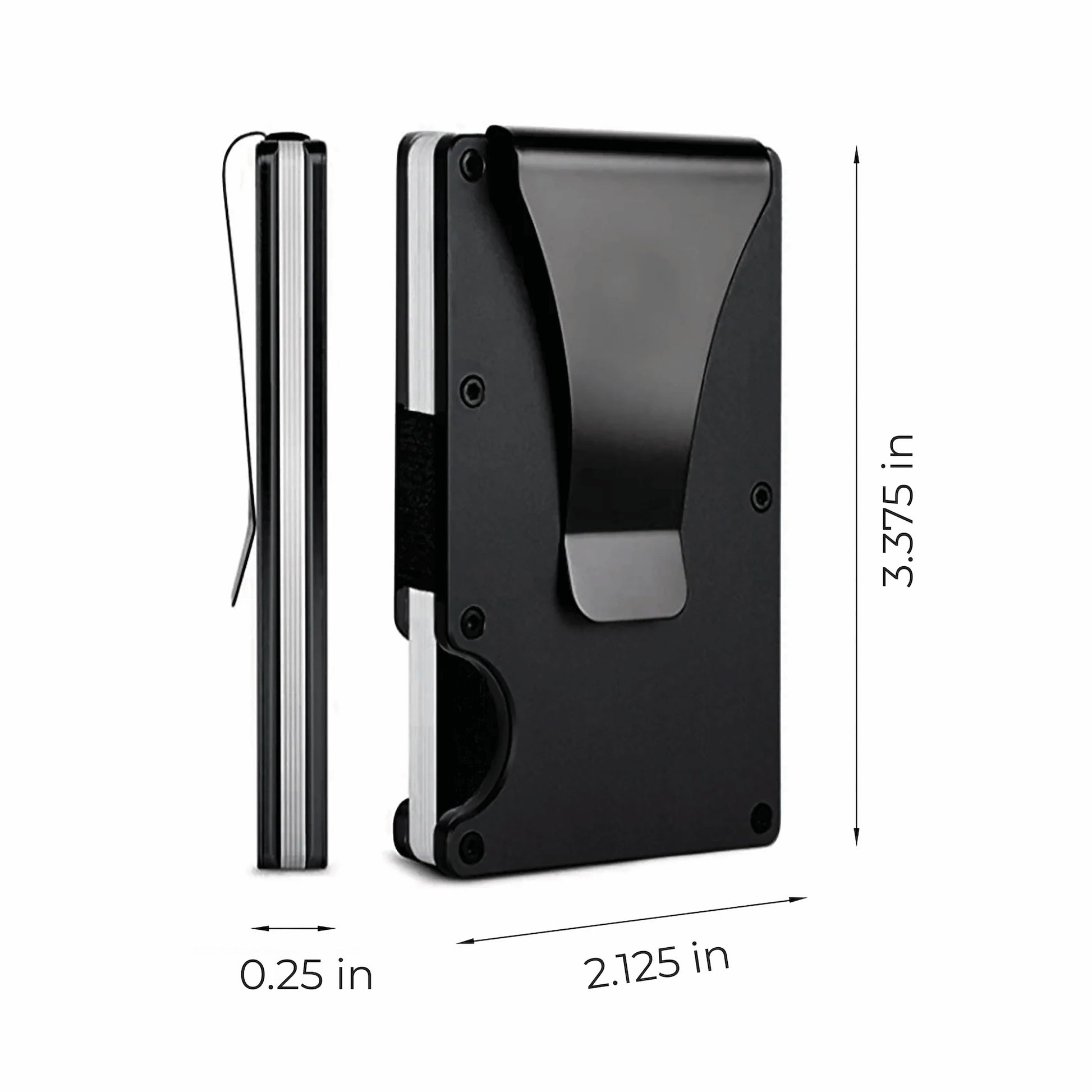 Wallet size guide showing dimensions and layout for laser engraved wallet design