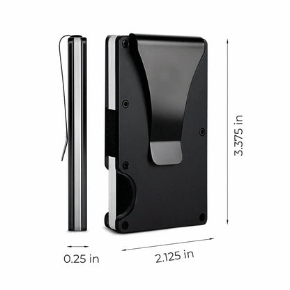 Wallet size guide showing dimensions and layout for laser engraved wallet design